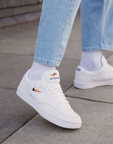 nike sneaker leder weiß|Weiße Nike Ledersneaker .